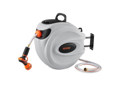 Navíjač záhradnej hadice 1/2"×131.23 ft, 9 režimov, 180° otočný držiak