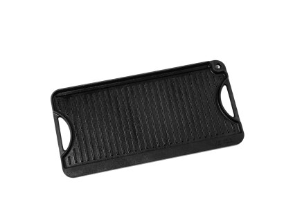 Obojstranná liatinová grilovacia platňa 20×10 inch, predpripravená