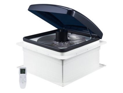 Strešný ventilátor pre karavan 12V 12" vrtuľa reverzný diaľk. 14×14"