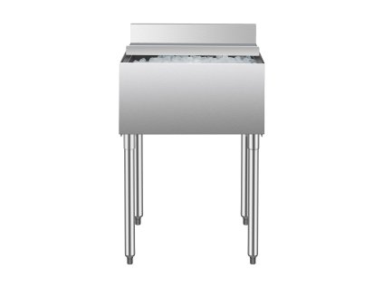 Box na ľad 61 L nerez 24×19×37 in s posuvným viečkom a držiakmi