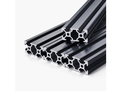 Hliníkový profil 2040 t-drážka 1000 mm, eloxovaný, čierny pre cnc