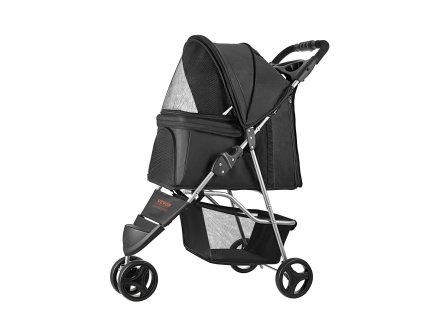 Kočík pre malé a stredné zvieratá, 35 lbs, skladací, 3 kolieska, brzda