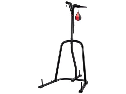 Stojan na boxovacie vrece 2v1, oceľ, nastaviteľná výška, unese 140 lbs