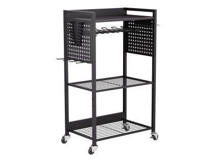 Vozík na náradie 4-poschodový, nosnosť 150 lbs, pojazdný, stojaci