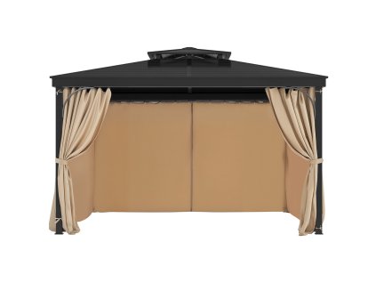 Závesy na altánok 12'×10'×7.3' 4 panely so zipsami khaki iba závesy