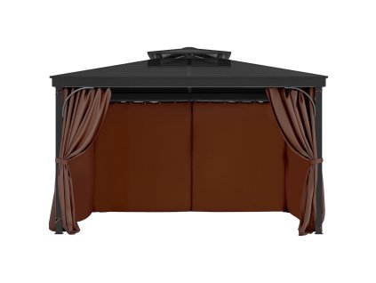 Závesy na altánok a terasu 12'×10'×7' 4 diely so zipsom, len závesy