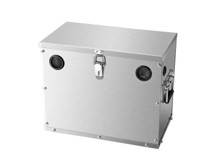 Box na batériu group 24/31 nerez zámok madlá gumené otvory pre káble