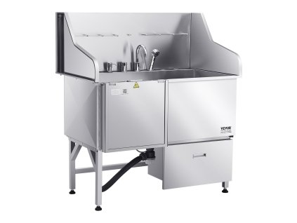 Box na umývanie psov nerez 304, 127 cm, protišmyk rampa, teplá/studená