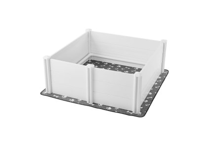 Box pre šteniatka z pvc 48×48×18.1 inch, nastaviteľné dvierka