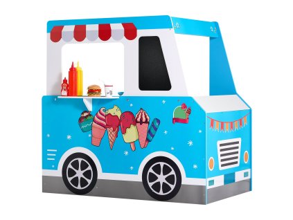 Detský stánok na zmrzlinu 20+ dielov, skener, mrazička, 3–7 rokov