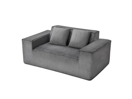 Dvojmiestná pohovka 160 cm, kordurový poťah, taštičkové pružiny, sivá