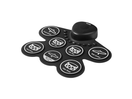 Elektronické bubny 7 padov roll-up, skladateľné, so slúchadlami