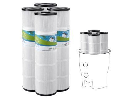 Filtračná kazeta do vírivky a bazéna 4×105 sq. ft, 4 ks náhrada