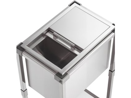 Chladiaci vozík na ľad 28L nerez 20"L×14"W×38"H (510×360×970 mm)