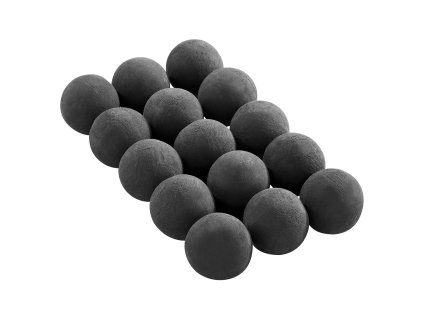 Keramické guľky do ohniska 76 mm, 15 ks, čierne, opakovane použiteľné