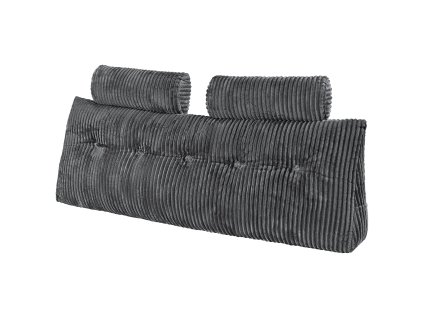 Klinový vankúš queen size s 2 bočnými vreckami a 2 opierkami, prateľný