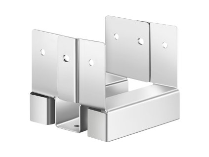 Kotva pre 4×4 stĺpy 10 ks, vnútorný 3.53×3.56inch, pozink. oceľ 1 inch