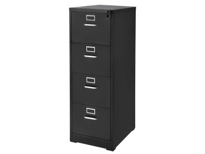 Kovová skrinka na spisy 4 zásuvky s zámkom a tyčou pre A4/letter/legal