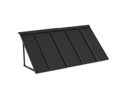 Kovová strieška 56×24 in, trojuholníkový oceľový rám pre dvere a okná