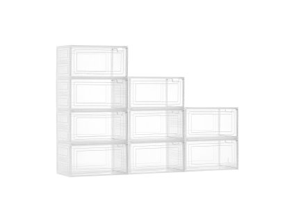 Krabice na topánky 9 ks priehľadné plastové stohovateľné, do US 13