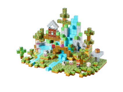 Magnetické kocky 150 pcs, sada lesný hrad, pre deti od 3 rokov