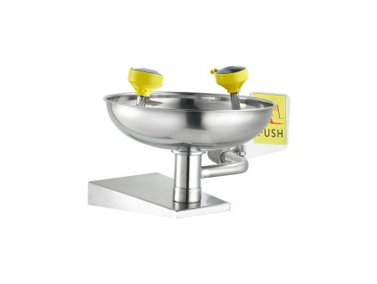 Nástenná nerezová stanica na preplach očí na prvú pomoc 410×330×240 mm