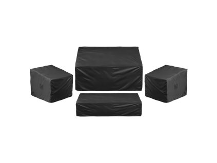 Ochranný kryt na záhradný nábytok 4 ks 420D nepremokavý čierny