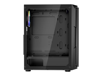 Pc skrinka mid-tower, temperované sklo, 4×120 mm argb, gpu do 320 mm