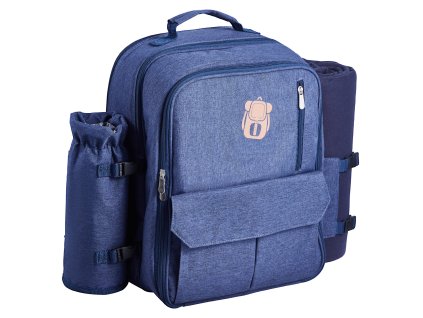 Piknikový batoh pre 4 osoby, chladiaca priehradka, držiak fľaše, deka