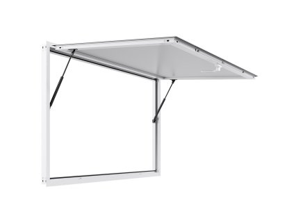 Predajné okno 152×92 cm, hliníkový rám, otvorenie do 85°, s markízou
