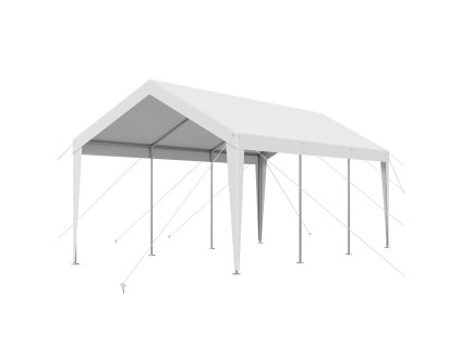 Prístrešok na auto 10×20 FT, prenosný pozinkovaný, UV/vodotesný