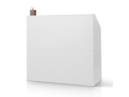 Recepčný pult obdĺžnikový 46.46×19.69×43.90 in biely pre recepciu