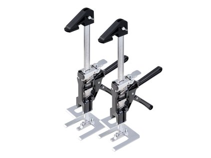 Ručný zdvihák 2 ks, nosnosť 200 kg, zdvih 235 mm, magnetická vodováha