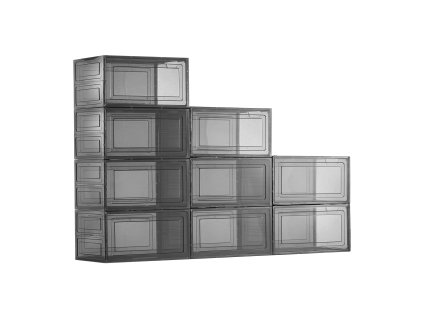 Sada priehľadných stohovateľných boxov na topánky 9 ks, US 13