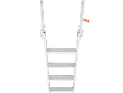 Skladací člnový rebrík 4 stupne, nosnosť 159 kg, hliník, protišmyk