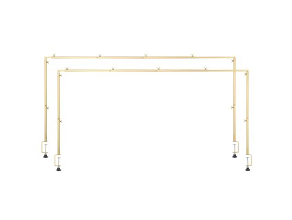 Stojan cez stôl s objímkami, 13"–42" výška, 28"–98" dĺžka, 2 ks, zlatý