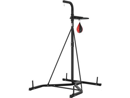 Stojan na boxovací vak a speed bag 2v1, oceľový, nosnosť 140 lbs