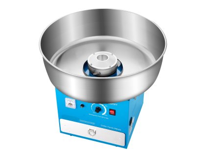 Stroj na cukrovú vatu 1000W, nerezová miska 52 cm, zásuvka, lyžica