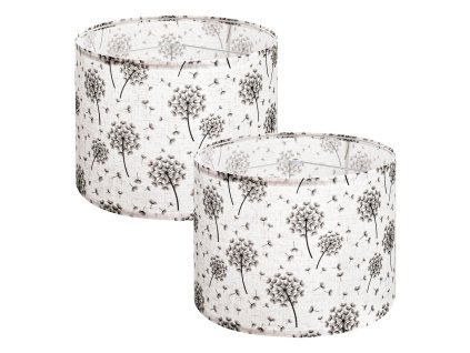 Tienidlo na lampu 2 ks stredné valcové ľanové 13 in × 13 in × 10 in