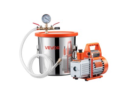 Vakuová komora 11.36 l, čerpadlo 110 l/min, nerez, temperované sklo