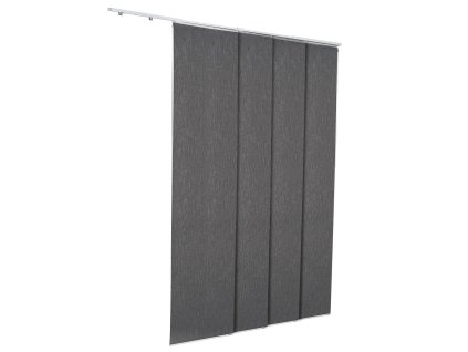 Vertikálne panelové závesy 116–218×243 cm max, zatemnenie, tmavosivá