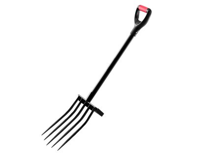 Záhradné vidly 5 hrotov, z kovanej ocele, kovová rukoväť 41 in