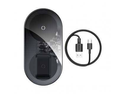 Bezdrôtová indukčná nabíjačka Qi 2v1 Simple - Baseus