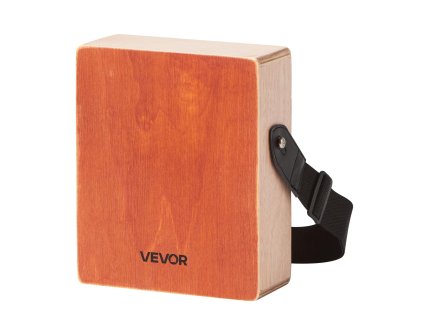 Cajon s vnútornými gitarovými strunami, brezové drevo, 230×100×280 mm