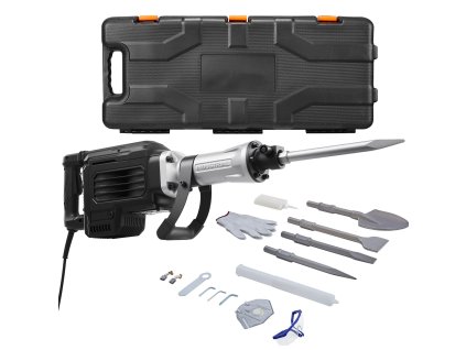 Demolačné kladivo 2800 W 1200 BPM 3 sekáče a lopatka na betón a murivo