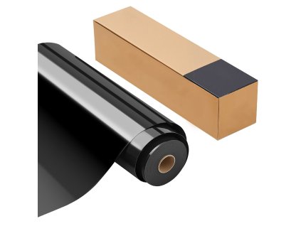 Fólia na tepelný prenos (htv) lesklá čierna na textil 304.8×15240mm
