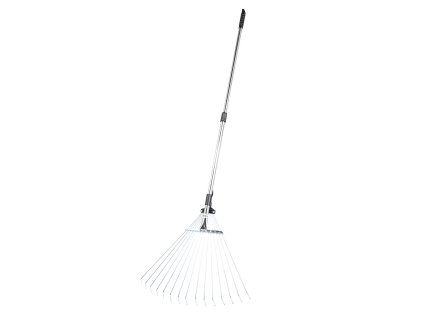 Hrabľa na lístie, 15 kovových zubov, šírka 19-57 cm, dĺžka 81.3-160 cm