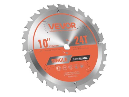 Kotúč na okružnú pílu 254 mm, 24 zubov, 15.875 mm otvor, na drevo