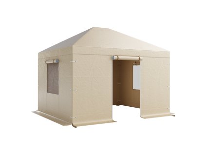 Kryt na altánok 3.07×3.67 m z HDPE s bočnými stenami a oknami