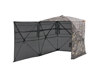 Maskovací stan pre 2-3 osoby 360° kamufláž, tichý vchod, s taškou